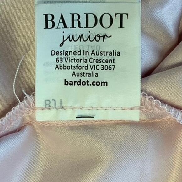 Bardot Junior Size 10 Popourri Gertrude Lace Dress Scallop Hem Long Sleeve O3-8 - Picture 9 of 10